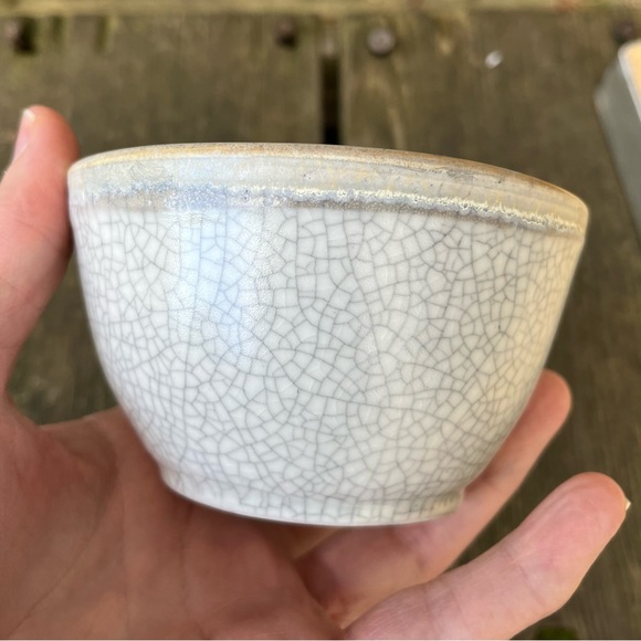 Handmade Ceramic Crackle Glaze Bowl By Ray Foster - Picture 2 of 14
